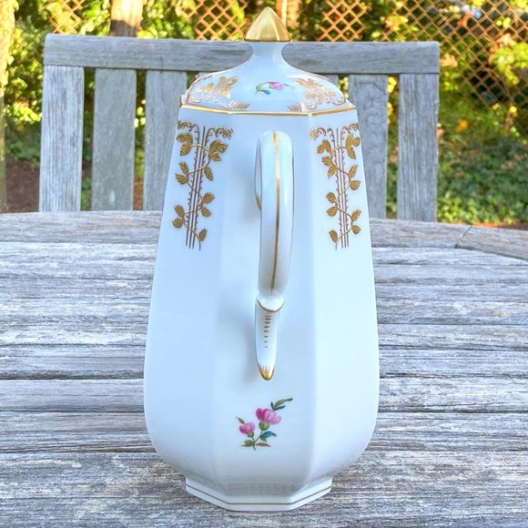 NWOT💯Authentic HEREND Coffee Pot - Tea Pot - with Gold Button Knob - Picture 4 of 15